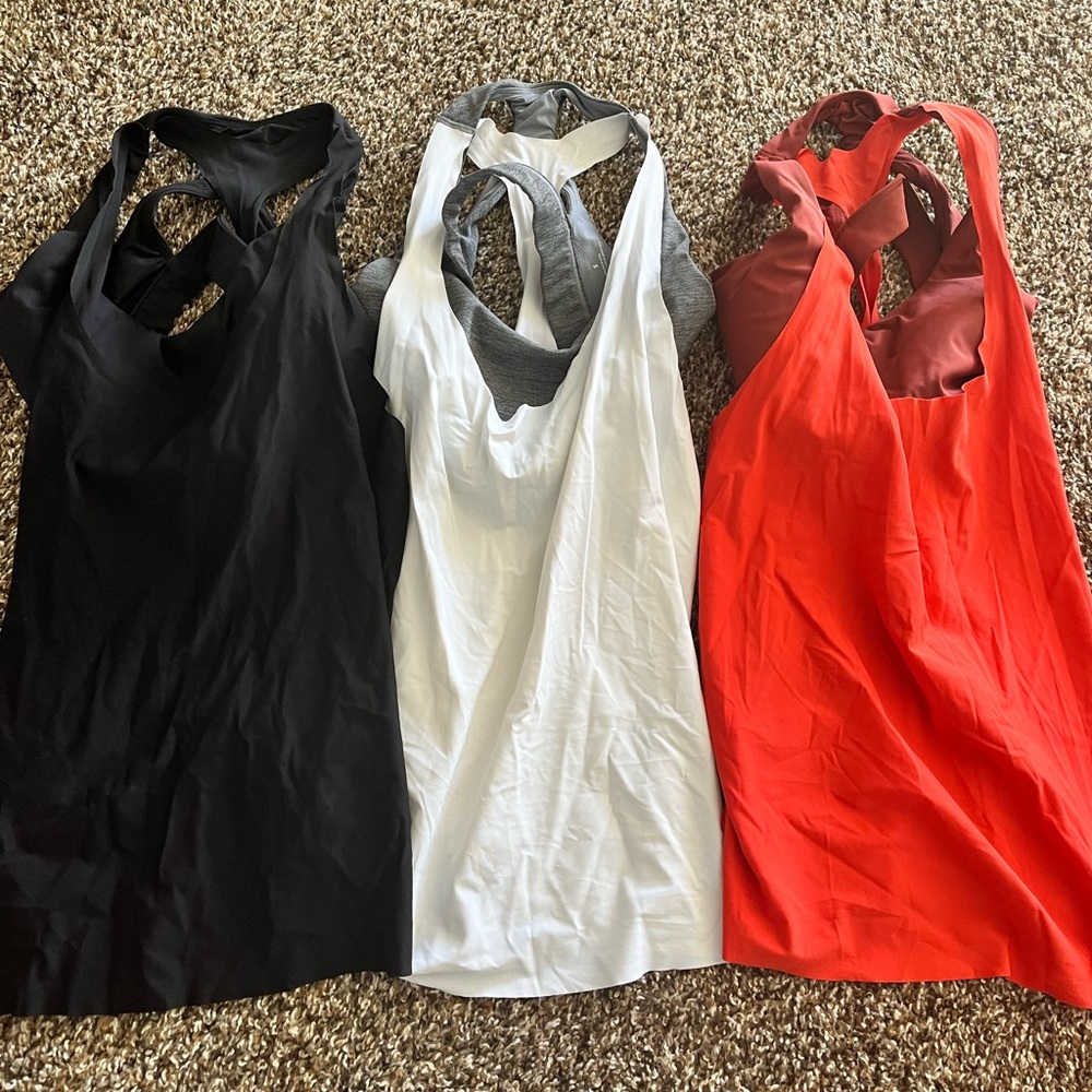 Athleta tanks with built-in sports bra